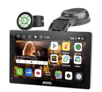ATOTO Estéreo de Coche Portátil Inalámbrico Android QLED de 7 Pulgadas, Carplay Inalámbrico Android Auto, Mirror Link, Seguimiento GPS, 2G+32G, Soporta Entrada HDMI, P907SD