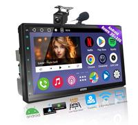 ATOTOEXCEL A6PF Radio de Coche 2 DIN Android con cámara Trasera, 7 Pulgadas inalámbrica CarPlay e inalámbrica Android Auto, Dab+ Radio, Doble Bluetooth, conexión WiFi/BT/USB, 2G + 32G