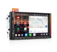 ATOTOEXCEL V10 AI Radio 2 DIN Android 7'' QLED, Karaoke en el Coche, Grabación de 4 Cámaras al Mismo Tiempo, aptX HD Bluetooth, 4G SIM/Wi-Fi, Wireless CarPlay Android Auto, 6G+128G