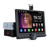 ATOTOZONE 10,1" FlexView Radio Android Adaptativo 1 DIN & 2 DIN, Pantalla Flotante ChatGPT AI Autoradio, Wi-Fi/USB/Bluetooth, CarPlay y Android Auto Inalámbrico, EQ/DSP/RDS, Cámara Trasera