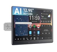 ATOTOZONE 12.9" QLED AI Radio Android 1 DIN, 8G+128G, 4G LTE,Pantalla Flotante Coche,CarPlay y Android Auto Inalámbricos, Doble Teléfono & 2 Bluetooth,36B-EQ,SCVC,X10G129E