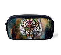 ATOurDealss Estuche con cremallera para lápices, diseño de dinosaurios, organizador para estudiantes, artículos de papelería, A-ti-ger, Talla única, Estuche para lápices