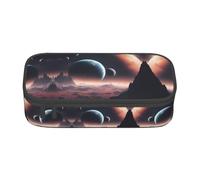 ATOurDealss Estuche para lápices con impresión de Saturno de Júpiter Solar de gran capacidad, con 4 compartimentos para hombres y mujeres, Space P-lanet, Talla única, Estuche para lápices
