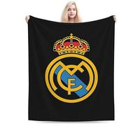 ATOurDealss Real-Madrid - Manta de forro polar suave y acogedora, manta de franela ligera y cálida para sofá, cama, 50 x 40 pulgadas