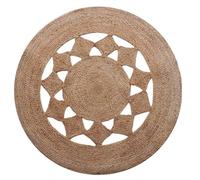 Atout Ciel Alfombra Redonda Calada de Yute Natural D120 cm