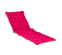 Atout Ciel - Cojín Acolchado para baño de Sol, Tumbona de Tela Impermeable, 190 x 60 cm, 4 Variantes, Frambuesa/Beige