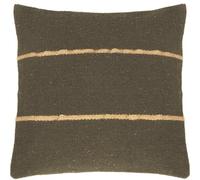 Atout Ciel - Cojín de algodón y Yute, 45 x 45 cm, Color Verde Caqui