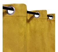 Atout Ciel - Cortina de Gamuza térmica Forrada Polar (140 x 240 cm), Color Amarillo Mostaza