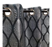 Atout Ciel Cortina Opaca con Ojales, 140 x 240 cm, Color Azul Marino Listo para Colocar