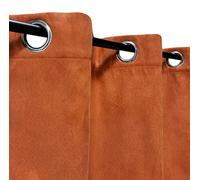 Atout Ciel Cortina Opaca térmica con Ojales 140 x 240 cm Terracota Lista para Colocar