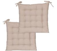 Atout Ciel - Juego de 2 Almohadillas de Silla cuadradas, Bicolor 40 x 40 cm, Color Gris y Gris