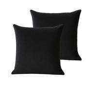 Atout Ciel - Juego de 2 Cojines (45 x 45 cm), Color Negro