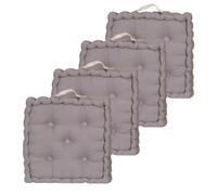 Atout Ciel - Juego de 4 Cojines de Suelo (40 x 40 cm, con asa de Contraste, Color Gris