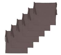 Atout Ciel - Juego de 6 Almohadillas de Silla cuadradas (40 x 40 cm), Color Gris