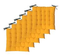 Atout Ciel - Juego de 6 Almohadillas de Silla cuadradas Bicolor 40 x 40 cm, Azul Pato y Mostaza