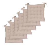 Atout Ciel - Juego de 6 Almohadillas de Silla cuadradas, Bicolor 40 x 40 cm, Color Gris y Gris