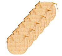 Atout Ciel - Juego de 6 Almohadillas de Silla Redondas, Bicolor (40 cm, Color Amarillo), Color Amarillo