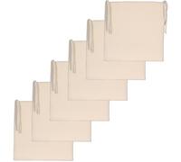 Atout Ciel - Juego de 6 Almohadillas para Silla (40 x 40 cm), Color Beige