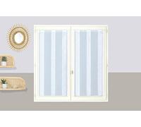 Atout Ciel Par de visillos con Pasador de 45 x 90 cm, Color Blanco Listo para Colocar