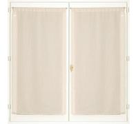 Atout Ciel - Par de visillos en Relieve con pasamanos listos para Colocar, 2 x 60 x 90 cm, Color Beige