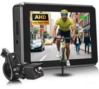 ATOVANKA Cámara de Visión Trasera para Bicicleta Con Espejo Retrovisor y Monitor HD de 4.3 Pulgadas, Visión Nocturna a Color