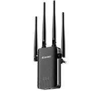 Atoveir Repetidor WiFi, Amplificador de Señal WiFi Potente con Diseño Ultradelgado, 2.4 GHz Amplificador WiFi, Fácil de Instalar Extensor de WiFi, con Puerto LAN, Negro