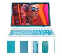 ATOZEE Tablet 2 en 1 Android 14 Tablet con teclado de 10 pulgadas, incluye funda para lápiz capacitivo de ratón, 6000 mAh 6 GB + 32 GB ROM 1 TB tableta expandible, cámara dual de 2 MP+8 MP, tabletas