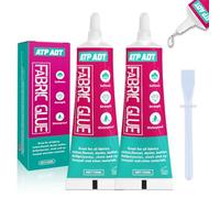 ATP ADT 140ML Pegamento para Tela, Pegamento Tela Adhesiva, Pegamento Textil para Todos los Tejidos, Algodón, Franela, Denim, Poliéster, Reparación de Muñecas
