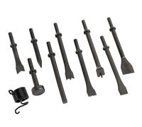 ATPEAM Juego de 10 brocas neumáticas para martillo neumático, para azulejos, mampostería, hormigón, eliminación de óxido, perforación, martillo de aire