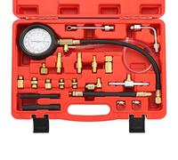 ATPEAM Manómetro de Presión de Combustible, Kit Completo de Prueba de Inyección de Combustible 0-140 PSI para Motores Diesel y Gasolina