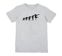 Atprints Evolution Break Dance Breakdance Art Gris Unisex Kid's T-Shirt S