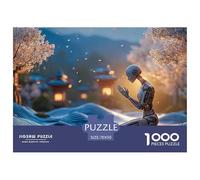 Atractive Female Robot Kneeling 1000 Pcs Stabiler Karton Puzzle Preying Robot Stressabbau Kreatives Spiel Puzzles Als Wohnaccessoires 70x50cm/1000pcs