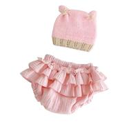 Atractivo conjunto de fotografía infantil Combinación de mameluco y sombrero de mezcla de algodón Conjunto elegante para fotografía de recién nacido Mameluco transpirable Ha Ropa para fotografía