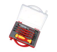 Atractivo juego de destornilladores aislados multifuncionales para trabajo eléctrico seguro contra mango deslizante