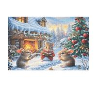 Atractivo Pareja de Ardillas Pino Bosque Vida Silvestre Naturaleza Salvaje Puzzle 1000 Piezas para Adultos Divertido Cautivador Y Relajante Actividades Familiares 1000 PCS（75x50cm）