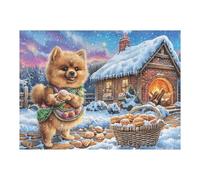 Atractivo Pomerania Cabaña de Invierno Bosque nevado Bosque Naturaleza Salvaje Puzzle 500 Piezas para Adultos Divertido Estimulante Y Creativo Actividades Calmas 500 PCS（52×38cm）