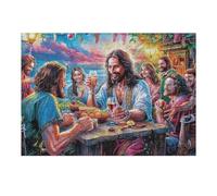 Atractivo The Última Cena Jesús Religioso Fe Espiritual Puzzle 300 Piezas para Adultos Divertido Cautivador Y Relajante Actividades Familiares 300 PCS（40x28cm）