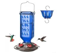 Atractivos comederos para colibríes con fosos: ¡mantén tu alimento fresco! (azul)