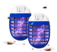Atractor de luz azul oscuro para interiores Fly Zapper, dispositivo de atracción, destructor de gnat de alto rendimiento, matainsectos enchufable, adecuado para dormitorios, comedores, balcones