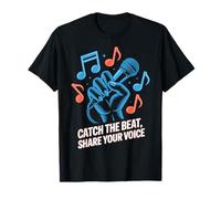 Atrapa el Ritmo Comparte tu diseño de micrófono de Voz Camiseta