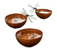 Atrapa Lluvia - 3 Piezas Tazas Decorativas De Metal Para Estación De Riego De Abejas | Decoración Ornamental Del Patio Del Colector De Lluvia Para El Patio Trasero, Patioo Porche, Balcón Y Parterre De