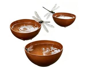 Atrapa Lluvia - 3 Piezas Tazas Decorativas De Metal Para Estación De Riego De Abejas | Decoración Ornamental Del Patio Del Colector De Lluvia Para El Patio Trasero, Patioo Porche, Balcón Y Parterre De
