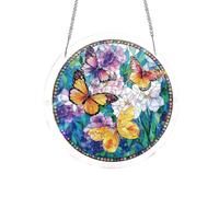 Atrapa luz para ventana, adorno colorido para decoración del hogar, atrapasueños de cristal para interiores, rompecabezas colgante de jardín, para sala de estar, dormitorio, pared, puerta, patio