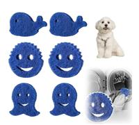 Atrapa Pelos Lavadora, 6Pcs Bolas Atrapa Pelos para Lavadora,Recoge Pelo Reutilizable Lavadora Bola de Lavado para Eliminar el Pelo de Las Mascotas en La Lavadora para Perros Gatos Pelo