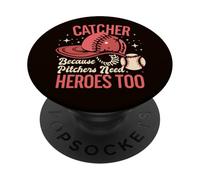 Atrapa porque los lanzadores también necesitan héroes, béisbol divertido PopSockets PopGrip Adhesivo