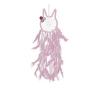 Atrapa Sueños Dreamcatcher, Atrapasueños Rosa con Forma De Cabeza De Gato con Forma De Raya para Habitación, Pompón para Niña Fresca, Accesorio para Colgar En La Pared, Hecho A Mano