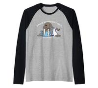 Atrapado Entre Colmillos - Control Lateral brasileño de Jiu Jitsu Camiseta Manga Raglan