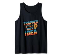 Atrapado por Mi Propia Idea Quedó Atrapado Divertido Meme Trampa Camiseta sin Mangas