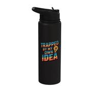 Atrapado Por Mi Propia Idea Quedó Atrapado Divertido Meme Trampa Stainless Steel Insulated Water Bottle