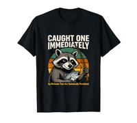 Atrapado un Meme Inmediatamente Mapache Pesca Camiseta